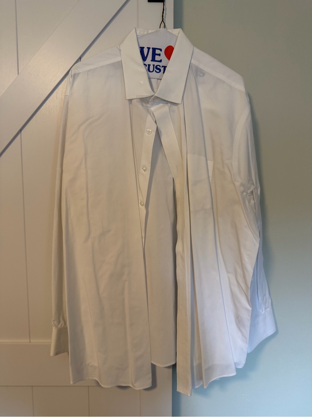 Oak Hill Men's Classic White Dress Shirt with Point Collar